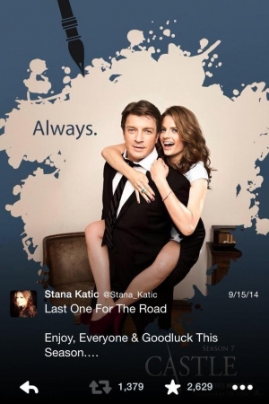 [url=https://twitter.com/Stana_Katic/status/514258558431424512]@Stana_Katic[/url]: Aproveitem a temporada. Só mais 7 dias.

E esse foi o segundo colocado.

