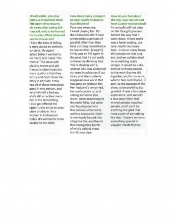 [url=http://instagram.com/p/BebrTo3B3q_]@drstanakatic[/url]: 💚 Saiu na #EntertainmentWeekly! Um pouco de amor por #Absentia & #Castle. 💚 
#AmazonPrime @primevideo
