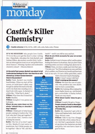 Palavras chave: TV GUIDE;SCAN;REVISTA;2010;CASTLE;3ª TEMPORADA