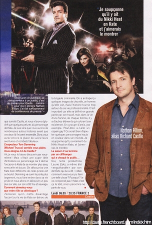 Palavras chave: Télé Magazine;SCAN;REVISTA;2010;CASTLE;