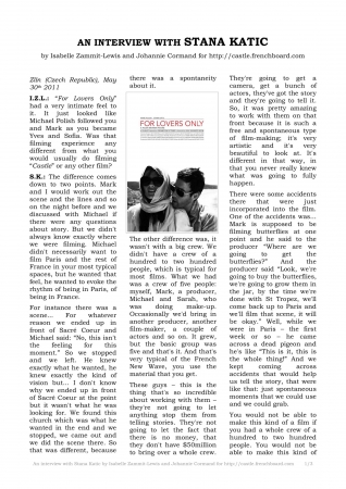 Palavras chave: SCAN;2011;CASTLE FRENCH BOARD;ZLÍN FILM FESTIVAL
