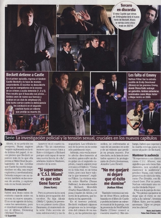 Palavras chave: SUPERTELE;REVISTAS;SCAN;2011;CASTLE;2ª TEMPORADA