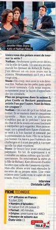 Palavras chave: TELE 7 JOURS;REVISTAS;SCAN;2011;CASTLE;2ª TEMPORADA