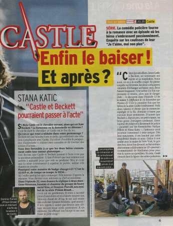 Palavras chave: TELE 7 JOURS;REVISTAS;SCAN;2011;CASTLE;3ª TEMPORADA
