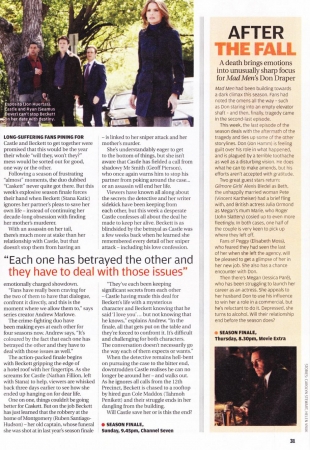 Palavras chave: REVISTA;SCAN;2012;CASTLE;4ª TEMPORADA;TV WEEK