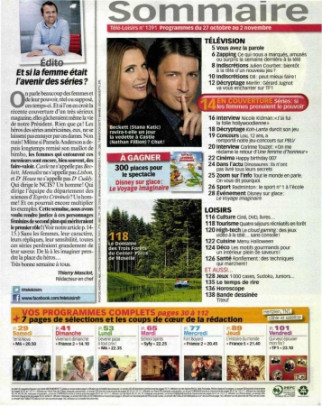 Palavras chave: revista;scan;Télé Loisirs;2012;Castle;4ª TEMPORADA