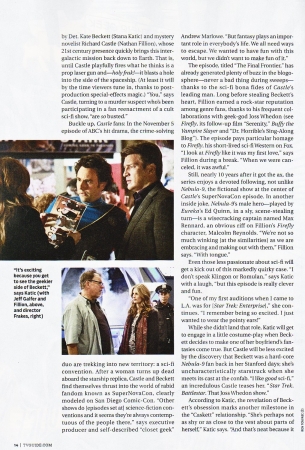 Palavras chave: revista;TV Guide;The Final Frontier;Castle;spoilers;2012;scan;5ª TEMPORADA