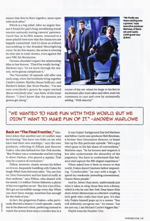 Palavras chave: revista;TV Guide;The Final Frontier;Castle;spoilers;2012;scan;5ª TEMPORADA