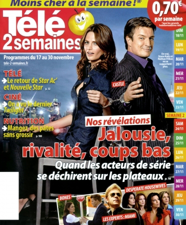 Palavras chave: Télé 2 Semaines;scan;revista;francês;Castle;5ª TEMPORADA;2012