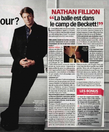 Palavras chave: Tele Loisir;REVISTAS;SCAN;2013;CASTLE;4ª TEMPORADA