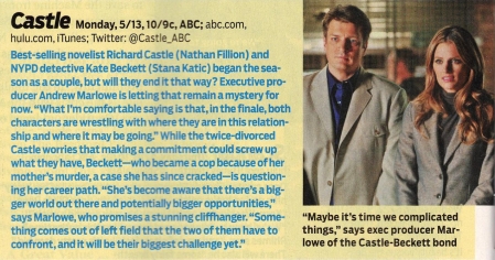 Palavras chave: TV Guide;Castle;Watershed;revistas;scan;spoiler;season finale;5.24;5x24