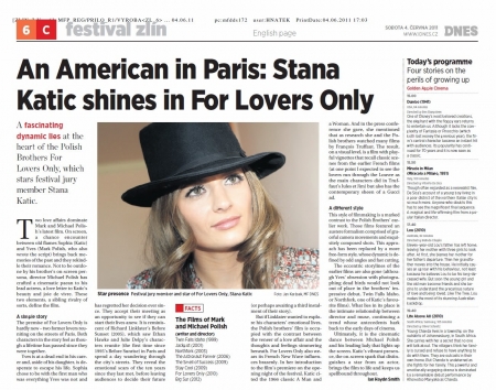 Palavras chave: SCAN;REVISTA;2011;Festival Zlín Magazine;For Lovers Only