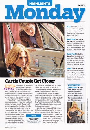 Palavras chave: TV GUIDE;REVISTA;SCAN;2012;CASTLE;4ª TEMPORADA